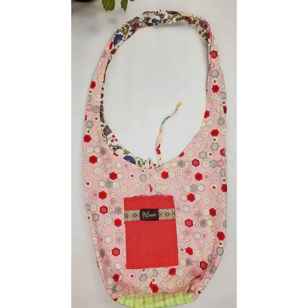 Matilda Jane Platinum Floral Daisy Flower Cloth Fabric Hobo Bag Purse Tote